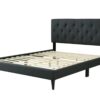 Full Sized Tufted Bed With USB - Black - Image 2
