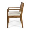 Outdoor 7 Piece Dining Set With Cushions - Sandblasted Natural / Beige - Image 11