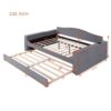 Full Size Upholstered Daybed With Storage Armrests, Trundle And Latest Integrated Bluetooth Audio System, Teddy Fleece - Gray - Image 16