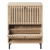2 Door Shoe Rack, Freestanding Modern Shoe Storage Cabinet, For Entryway - Natural - Image 12