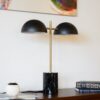 Nova - Hydro Table Lamp With On / Off Switch Double Lamp - Black / Gold / Marble - Image 9