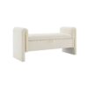 Modern Teddy Bed End Bench With Arms And Storage, Upholstered Large Foot Rest Stool, Comfy Window Vanity Bench For Living Room, Dorm, Coffee Table, Teddy - Cream - Image 5
