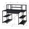 Amiel - All Purpose Writing Desk - Black - Image 8