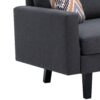 Bahamas - Sofa With 2 Throw Pillows - Dark Gray - Image 4