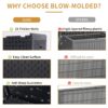 260 Gallon Resin Outdoor Deck Box Waterproof, Extra Large Patio Storage Box With Lockable Storage Containers For Patio Furniture Cushions, Pool Accessories, Garden Tools - Black - Image 5