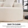 4 Seater Sofa With Chenille Fabric, 30D, 60 Hardness Full Sponge, 4 Pillow For Living Room, Home Furniture Sleeper Sectional Sofa For Apartment - White - Image 7