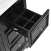 Bathroom Vanity Cabinet With Ceramic Basin, 3 Drawers And Adjustable Shelves - Black - Image 18