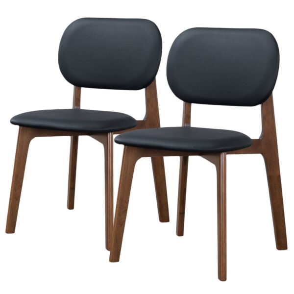 Kelsey - Dining Chair (Set of 2) - Black / Brown
