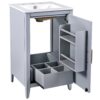 Modern 20.3" Bathroom Vanity With Sink And Functional Storage - Gray - Image 13