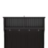 3 In 1 Wooden Hallway Hall Tree With Storage Drawers, Coat Rack, Shoe Rack Bench, And Cushion - Amber Graphite / Black - Image 16