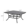 Square 8 Person 63.98" Long Dining Set With Navy Blue Cushions - Antique Navy Blue - Image 2