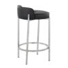Chloe - Contemporary Counter Stool (Set of 2) - Chrome / Black - Image 4