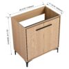 Bathroom Vanity Base With Storage Cabinet, Engineering Wood - Oak - Image 2