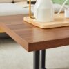 Perfectly Integrating Modern And Scandinavian Styles Double Deck Coffee Table - Walnut - Image 7