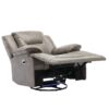 360° Swivel And Rocking Home Theater Recliner Manual Recliner Chair With A Led Light Strip For Living Room - Gray - Image 12