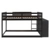 Full Over Full Bunk Bed With Storage Drawers And Shelves - Espresso - Image 10