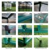Newly Marketed Gain Height Windproof Aluminum Greenhouse 6 X 4 Ft Polycarbonate Greenhouse Raised Base And Anchor Aluminum Heavy Duty Walk - In Greenhouses For Outdoor Backyard In All Season - Green - Image 4