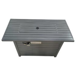 Outdoor Fire Pit Table & Lid - Dark Gray