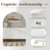 Modern Wood Sideboard Cabinet With Carved Door Panels, Adjustable Shelves, And Sturdy Metal Legs - White - Image 5