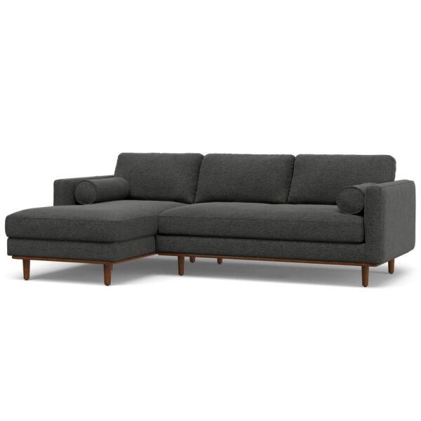 Morrison - Left Sectional Sofa - Charcoal Gray