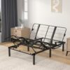 Zero Clearance Adjustable Bed Base Frame With Quiet Motor And Dual USB Ports, Queen Size - Black - Image 2