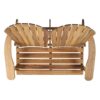 Outdoor Adirondack Rocking Loveseat With Hand Crafted Details - Natural - Image 7