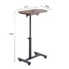 Height Adjustable Sofa Side C Shape Table, Laptop Holder End Stand Desk - Brown - Image 4