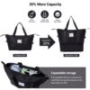 Luggage Set Of 5 Pieces, Expandable Hard Pc Luggage Set With Tsa Lock For Rotating Wheels, Lightweight Rolling Luggage - Black - Image 4