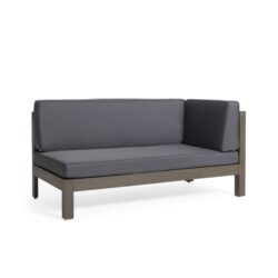 Brava - X Back Right Corner Bench - Dark Gray