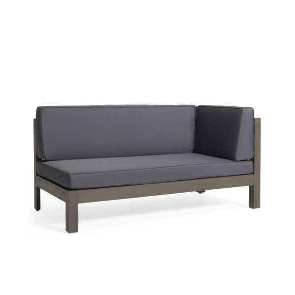 Brava - X Back Right Corner Bench - Dark Gray
