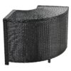 Spa Surround Spa Frame Quadrilateral Outdoor Rattan Sectional Sofa Set With Mini Sofa, Wooden Seats And Storage Spaces - Gray - Image 24