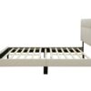 Full Sized Upholstered Bed With USB - Off White - Image 3