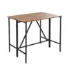 10 Piece Outdoor Acacia Wood Bar Height Table And 8 Stools With Cushions, Garden Wicker Dining Table, Foldable Tabletop, High Dining Bistro Set, All-Weather Patio Furniture - Brown - Image 7