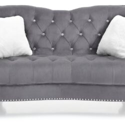 Charming Traditional Loveseat - Gray