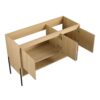 Modern Bathroom Vanity Combo With Single Resin Sink And Storage Cabinet, Multilayer Solid Wood - Oak - Image 17