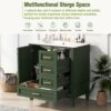 Bathroom Vanity, Modern Bathroom Cabinet With Sink Combo Set, Bathroom Storage Cabinet With A Soft Closing Door And 3 Drawers, Solid Wood Frame - Green - Image 7