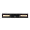 Modern Rattan Door Floating TV Stand For TVs Up To 65" - Black - Image 3