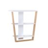 Contemporary Console Table With Three Open Shelves - White / Light Brown - Image 4