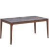 Bevis - Engineered Stone Top Dining Table - Walnut - Image 5