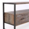 Reclaimed Wood Media TV Console Table With 3 Drarwer, Open Shelf - Antique Gray - Image 6