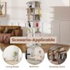 6 Tier Spinning Shoe Rack, Free Standing 360° Revolving Shoe Organizer - White - Image 9