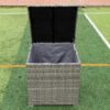 4 Piece Patio Sectional Wicker Rattan Outdoor Furniture Sofa Set With Storage Box - Gray - Image 11
