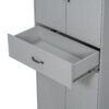 Stylish Bathroom Storage Cabinet With 2 Laundry Baskets - Gray - Image 21