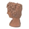 8X9X11.5" Head Bust Planter, Greek Style Cement Head Planter, Indoor Outdoor Home Garden Decor - Brown - Image 5