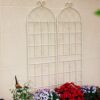 2 Pack Metal Garden Rustproof Trellis For Climbing Plants Outdoor Flower Support - Cream White - Image 9