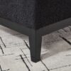 Upholstered Wood Base Storage Ottoman With Reversible Lid Coffee Table, Foot Stool Square Footrest With Rubberwood Legs For Living Room Bedroom Entryway And Office - Black - Image 8