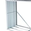 Log Storage Shed, Log Holder With Roof, Log Storage Shed, Firewood Rack For Backyard Garden Patio Porch, Anthracite Galvanized Steel - Black - Image 13