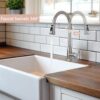Stainless Steel High Arc Kitchen Faucet With Pull Down Sprayer - Brushed Nickel - Image 7