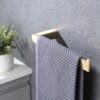 4 Pieces Bathroom Hardware Set Single Towel Bar, Towel Holder, Toilet Paper Holder, Stainless Steel - Brushed Gold - Image 6