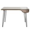 Avery - Mid-Century Modern Desk - Walnut / Clear / Black - Image 4